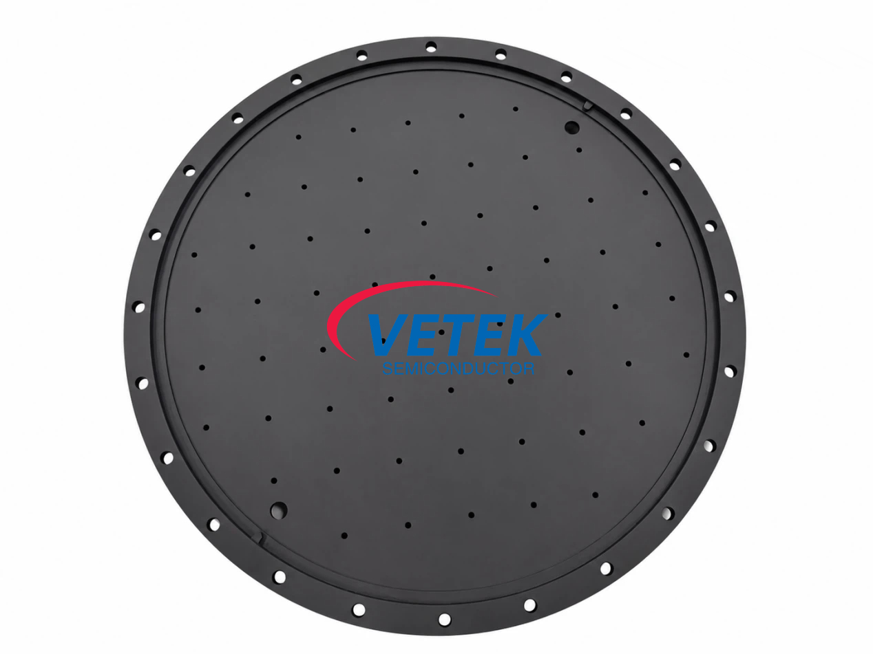 سر دوش گرافیتی با روکش CVD سیلیکون کاربید (SiC).
